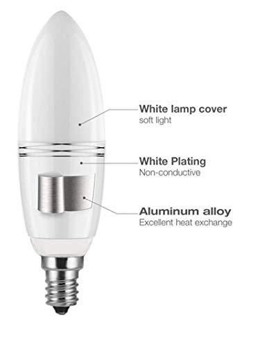 K JINGKELAI E12 LED Bulbs 12W LED Candelabra Bulb(100 Watt Equivalent)Warm White 3000K LED Corn Light Bulbs 12 Watt LED Candle Bulbs,E12 Small Candle Base,Non-Dimmable,4 Pack
