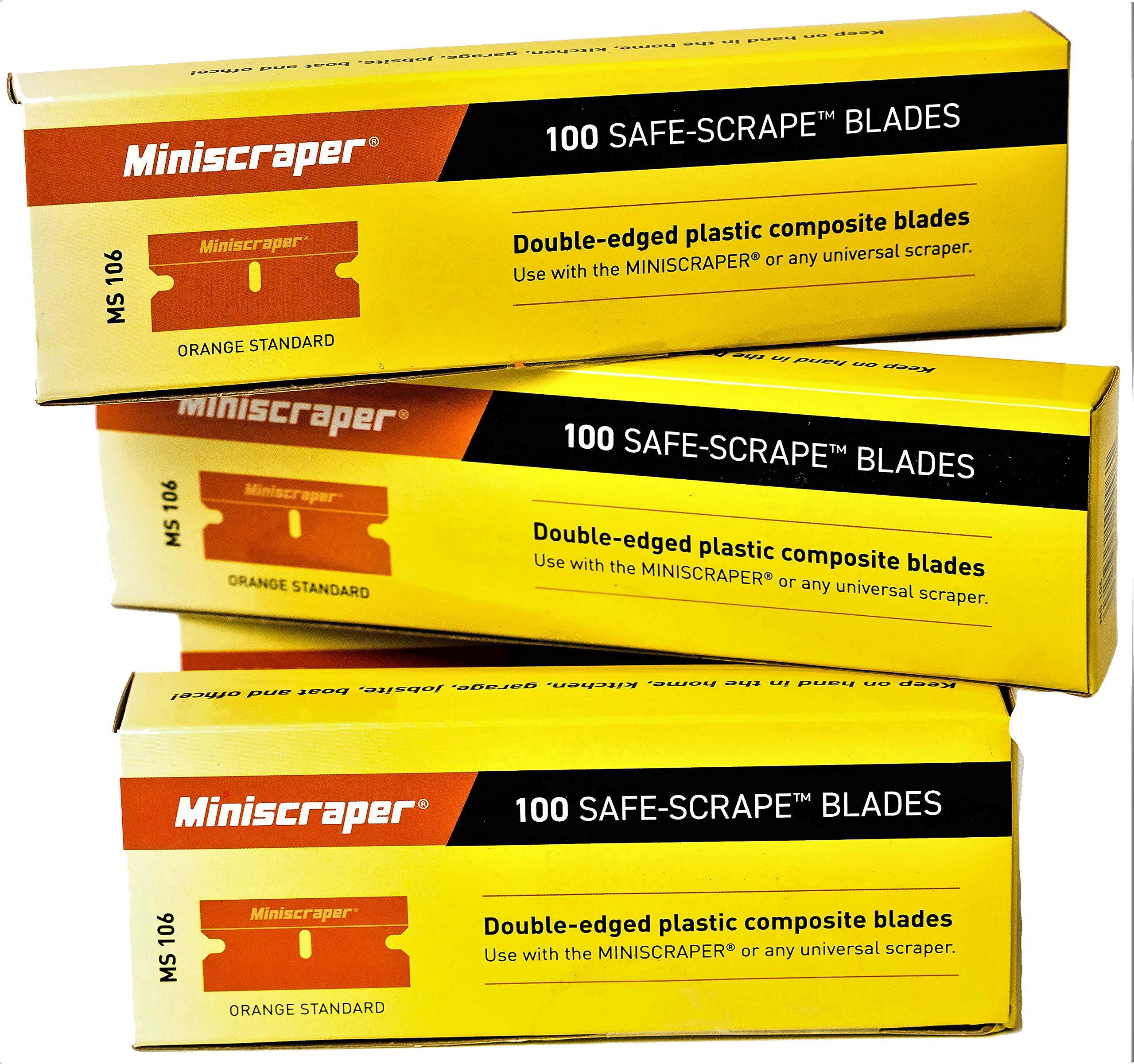 miniscraper MINISCRAPER Plastic Razor Scraper Blades Double Edged - Value Pack 4 100 Packs