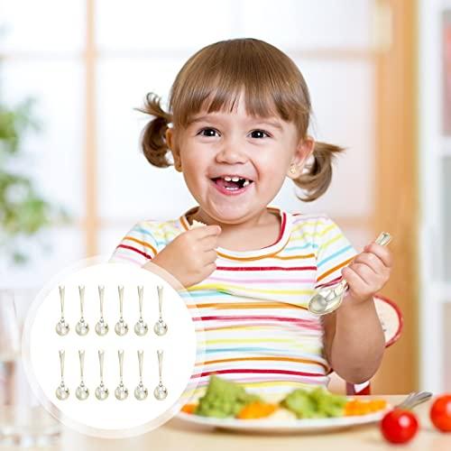 Cabilock Cabilock 80Pcs Plastic Spoons Heavy Duty Clear Plastic Tasting Spoons Gold Disposable Spoons Great for Dessert Sampling Appetizers Honey