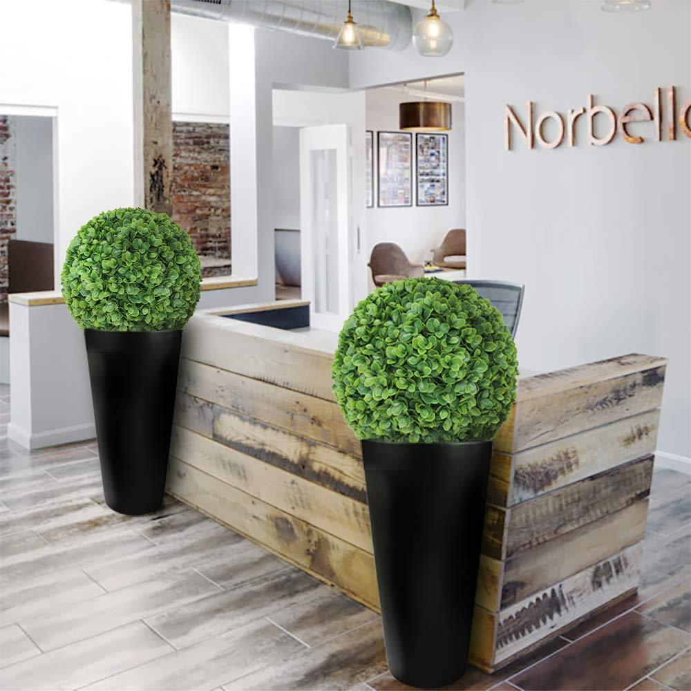 SunnyRoyal SunnyRoyal Topiary Ball Artificial Outdoor Boxwood Balls Topiary Lifelike Plants, Round Topiary for Indoor/Outdoor Decore, Lechguguilla 15 Inch, 3 Pieces