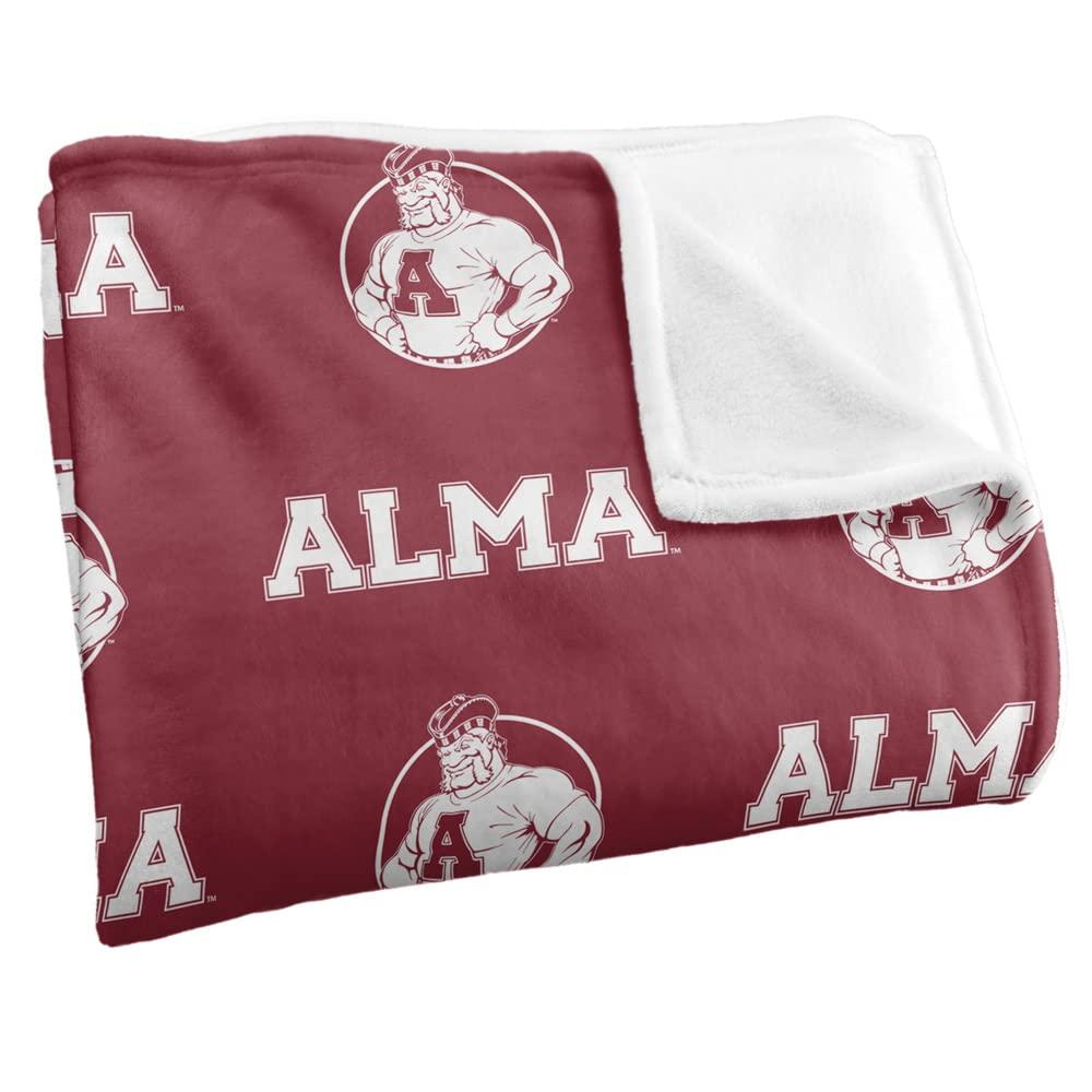 LOGOVISION Alma College Blanket, 60\"x80\" Logo Pattern Silky Touch Super Soft Throw Blanket