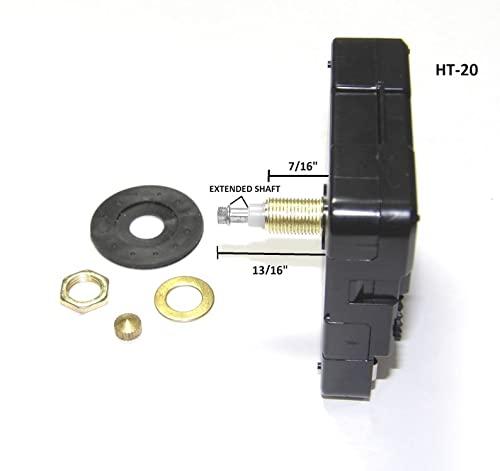 Clockparts High Torque (Silent Sweep) Clock Movement with Large 8" Spaded Hands (#34) Large Wall Clock Clock Parts High Torque Non Ticking