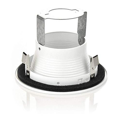 Four Bros Lighting 4 Inch Light White Stepped Baffle Trim - for 4" Recessed Can, Fits Halo/Juno Remodel Housing, Four Bros Lighting SB4/WHT, 6 Pack (White)