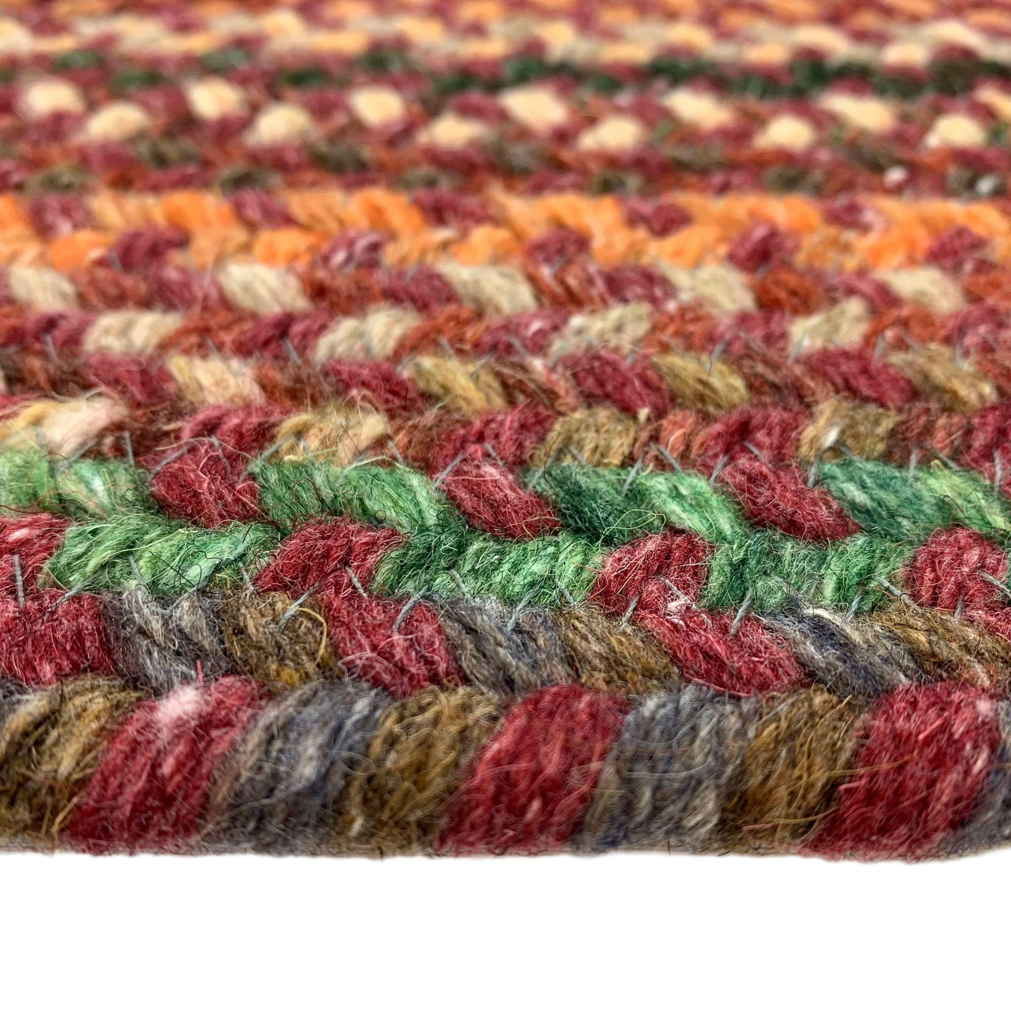 Capel Capel American Heritage Red 2\' 0\" X 6\' 0\" Runner Concentric Rectangle Braided Rug