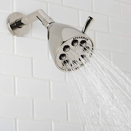 Speakman Speakman S-2251-PN Signature Icon Anystream High Pressure Adjustable Solid Brass Shower Head, Polished Nickel