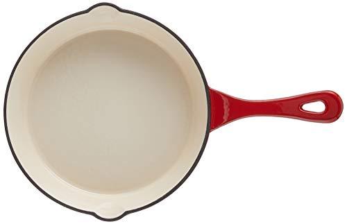 Crock-Pot Crock Pot Artisan 8 Inch Enameled Cast Iron Round Skillet, Scarlet Red