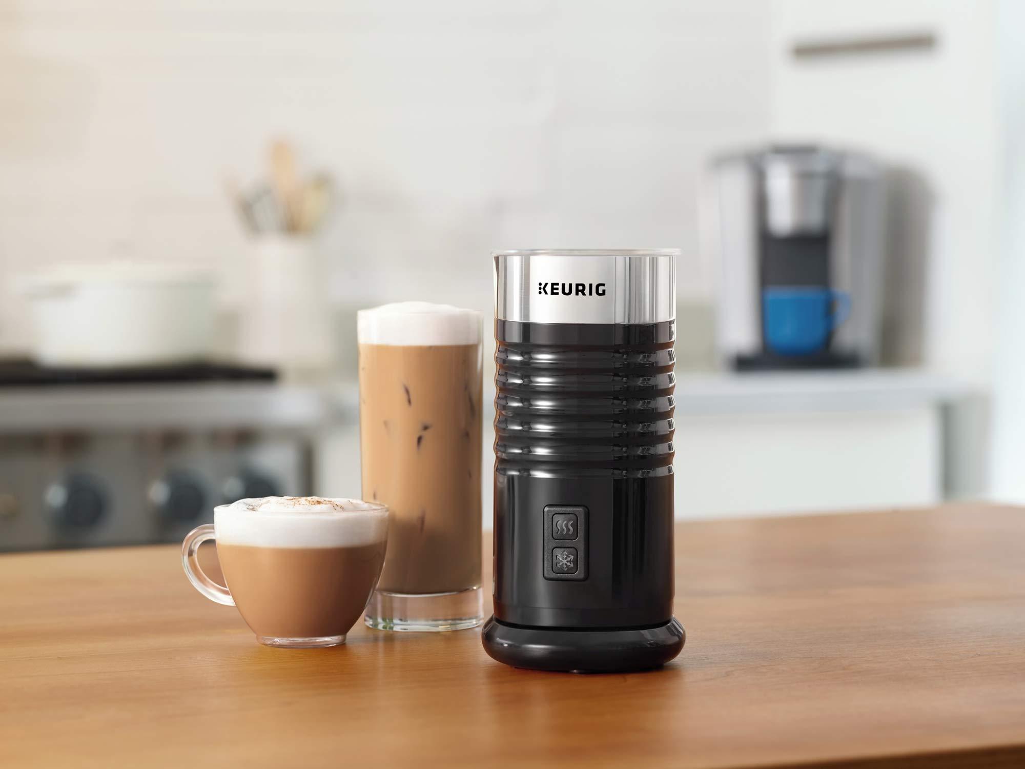 Keurig Keurig K-Slim Single-Serve K-Cup Coffee Maker, Black and Keurig Standalone Milk Frother, Black