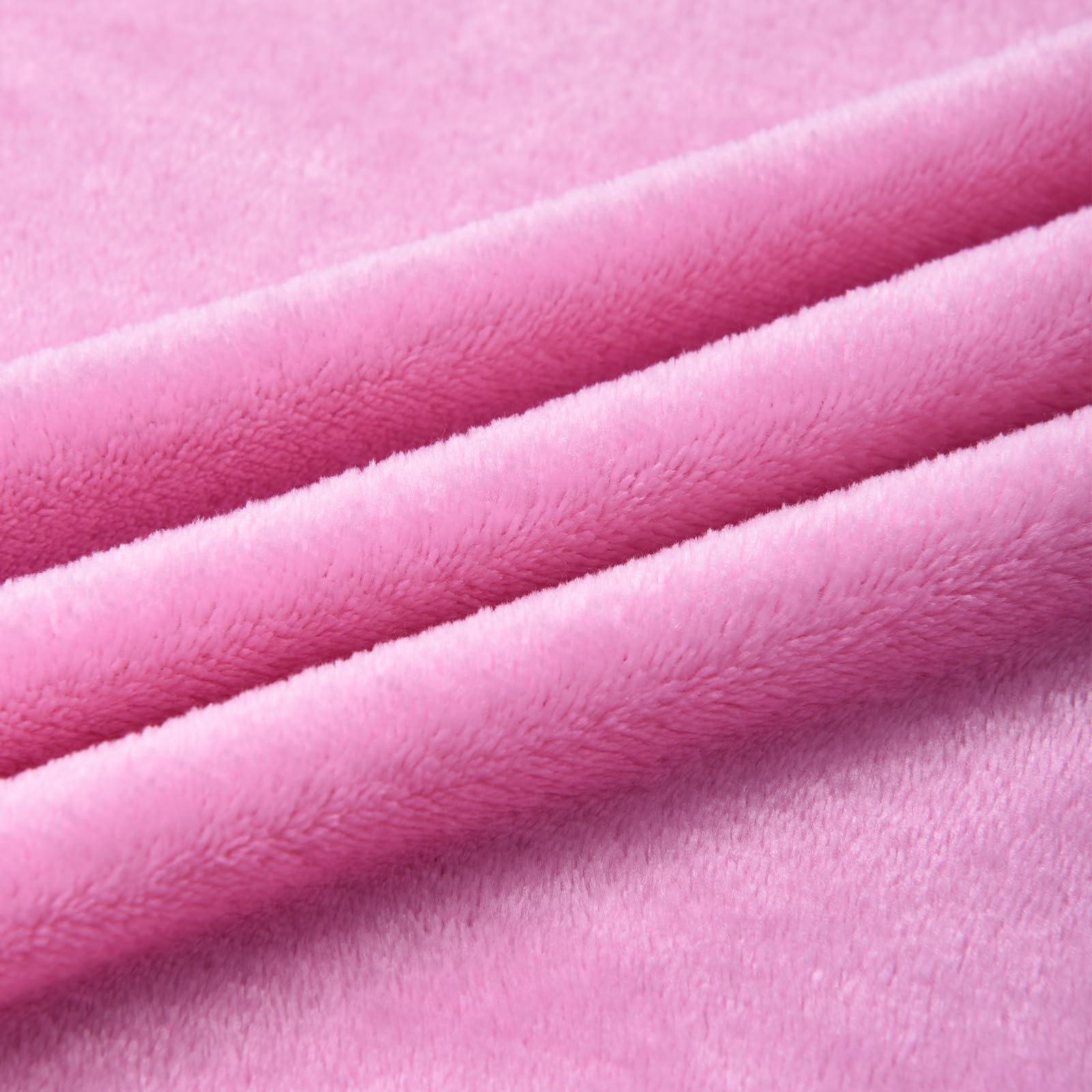 Jiposuhoe Jiposuhoe Personalized Custom Blankets with Name Picture Text Logo Customized Blanket Gifts for Adults Family Dad Mom Anniversary Wedding Couple Valentines Day Gifts, Pink, 71\"x91\"