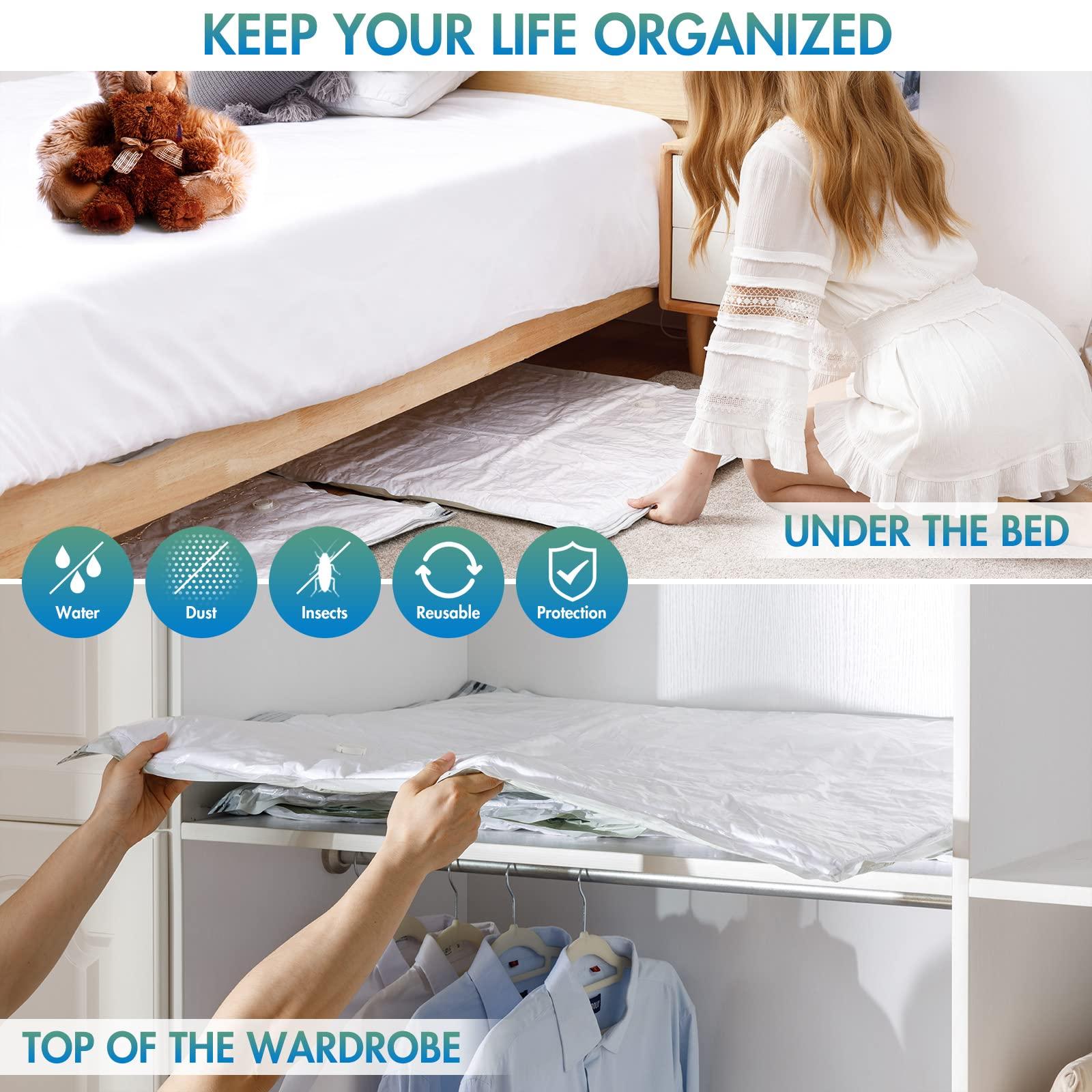 TAILI TAILI Heavy Duty Moving Bags with Visible Window & Vacuum Storage Bags for Comforter and Blankets, Vacuum Seal Bags for Bedding