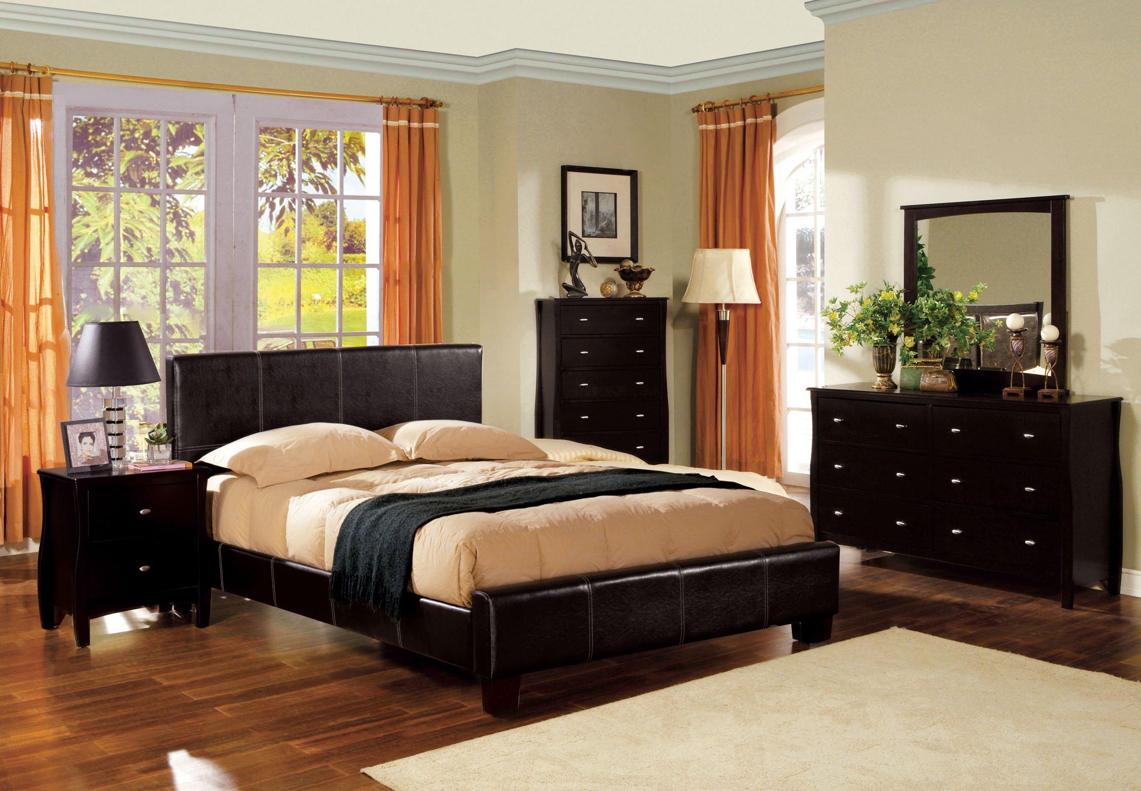 Furniture of America Furniture of America Meredosia Modern Platform Bed, Full, Espresso Finish