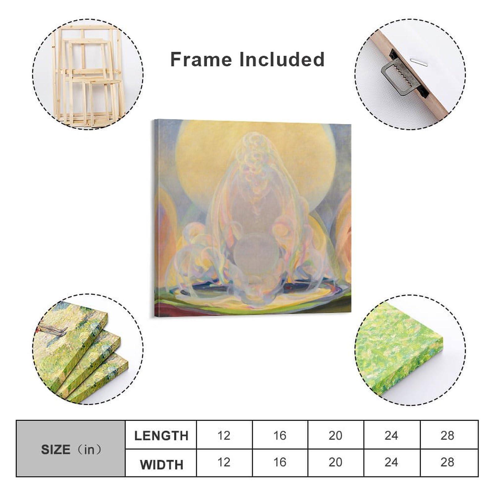 BAIKAI BAIKAI Agnes Pelton The Fountains Poster Hanging Picture Painting On Canvas Wall Art Poster Scroll Picture Print Living Room Walls Decor Home Posters 12x12inch(30x30cm)