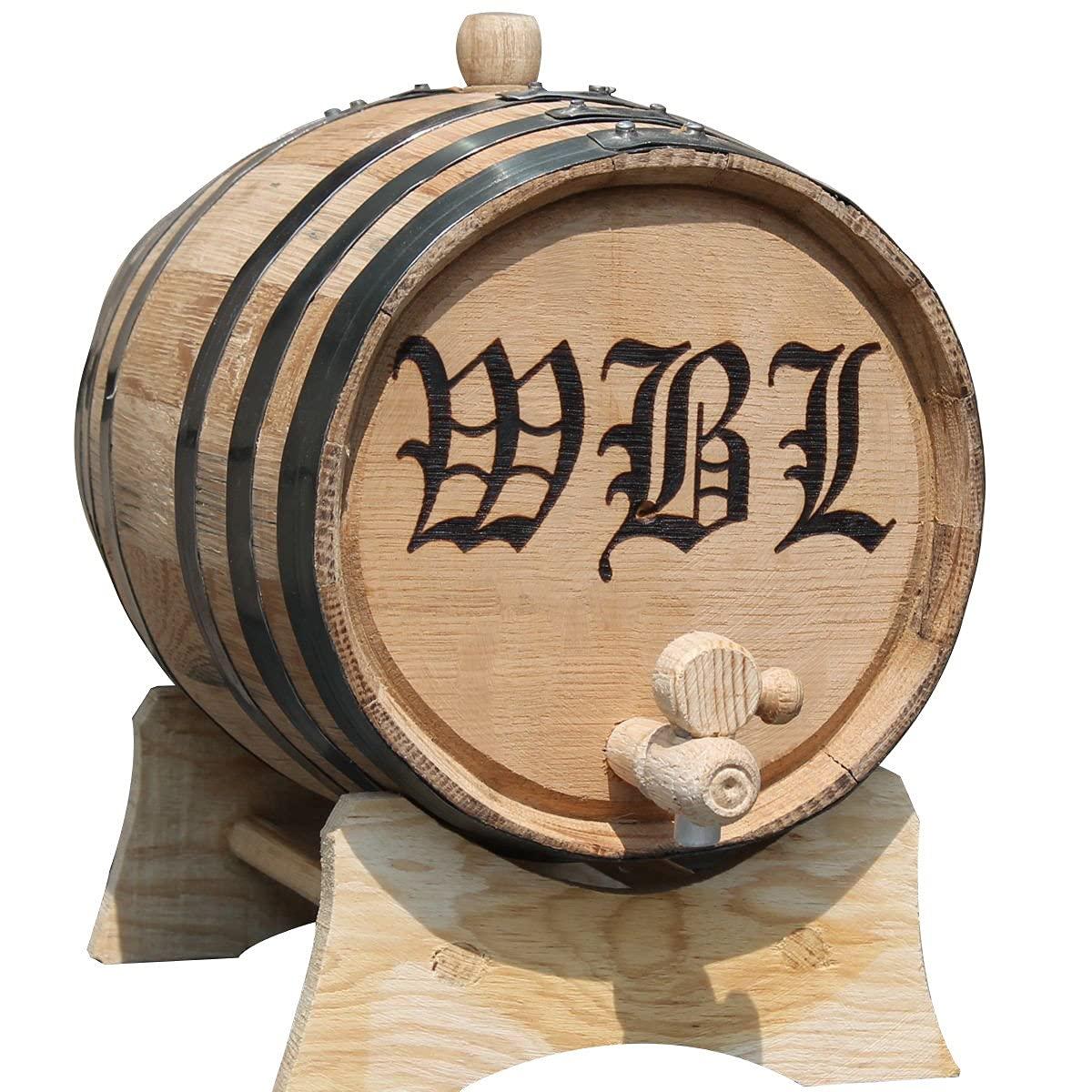 My Personal Memories My Personal Memories Customized Oak Whiskey or Wine Barrel with Engraving - Monogrammed Wedding Groomsmen - Personalized (2 Liter Barrel)