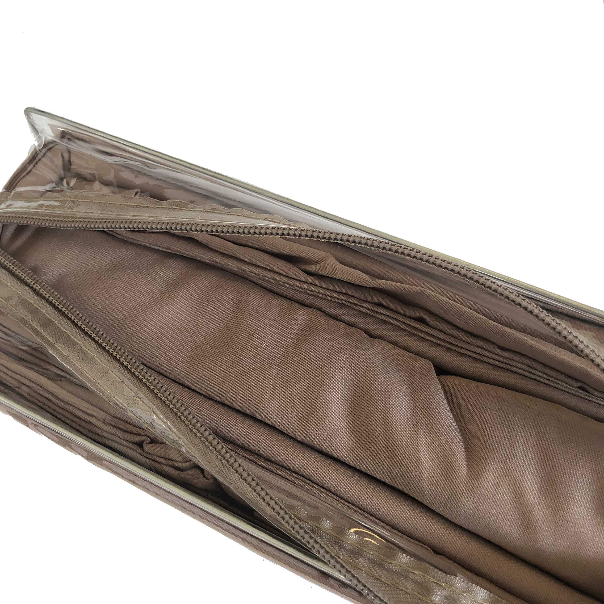 FixtureDisplays Queen Size Sheets 1800 Thread Count 60% Clara Clark Egyptian Cotton,40% Polyester Microfibre Blen Pill Ball Free Guaranteed Sheets Deep Pocket Fits Mattress up to 18 Inch Thick 15177-Mocha-2D