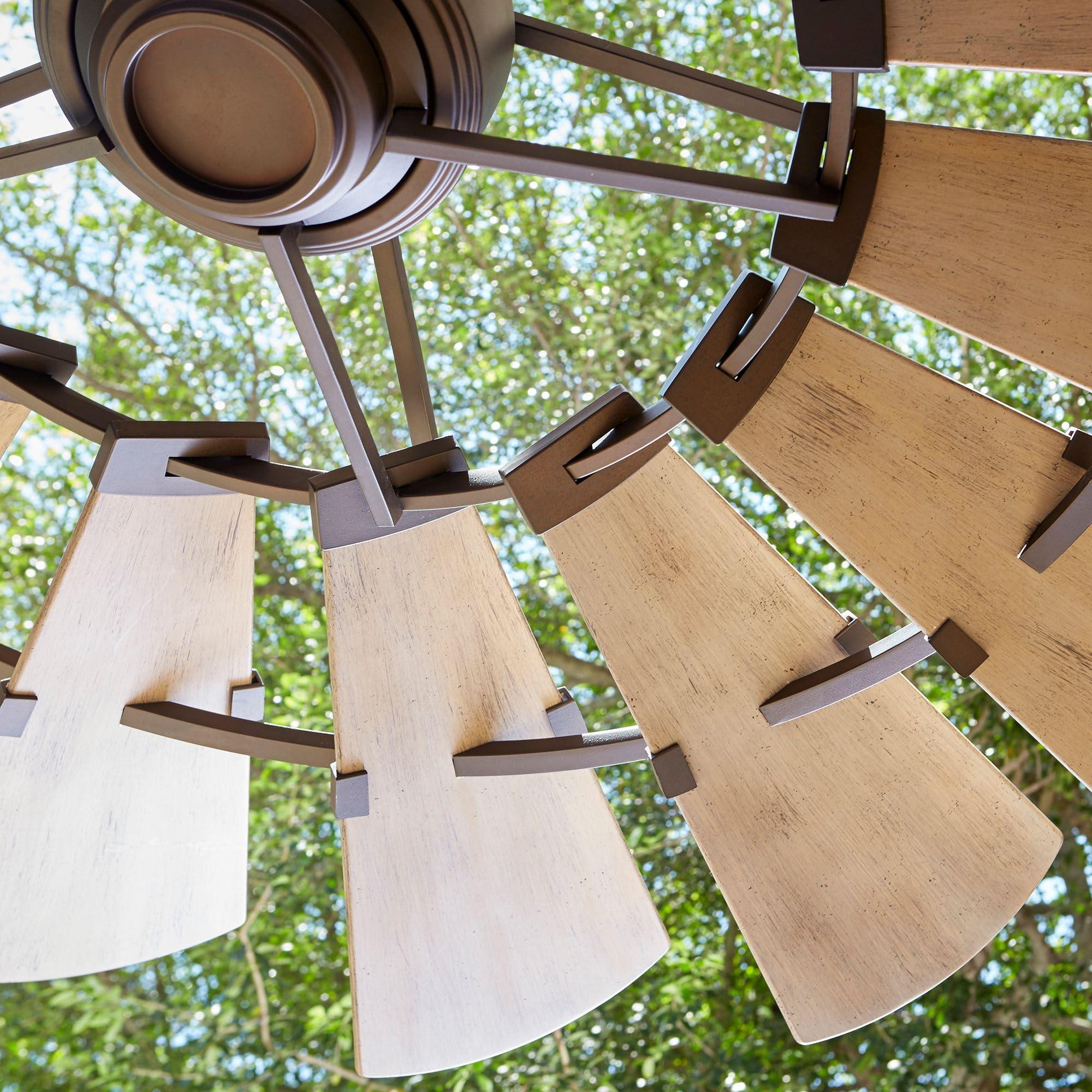 Quorum International Quorum International 197215-86 I Windmill Collection 72 Inch Fifteen Blade Ceiling Fan - Oiled Bronze Finish I Six Speed Reversible Motor I Modern Contemporary Fixture I Light Fixture Adaptable