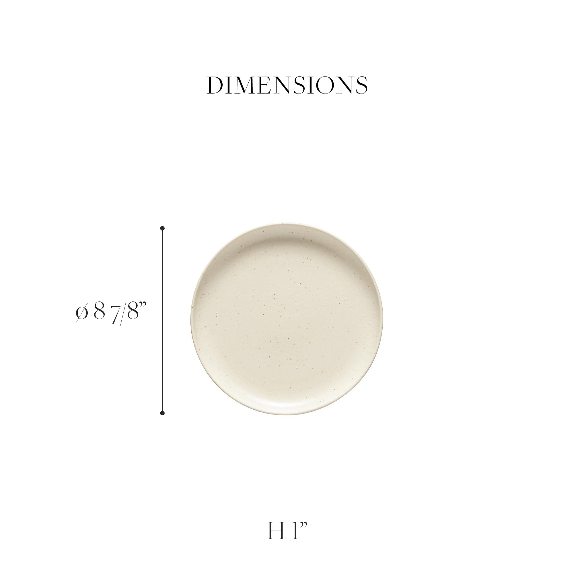 Casafina Casafina Ceramic Stoneware 4-Piece Place Setting Service for 1, Pacifica Collection, Vanilla | Microwave & Dishwasher Safe Dinnerware Set | Food Safe Glazing | Restaurant Quality Tableware