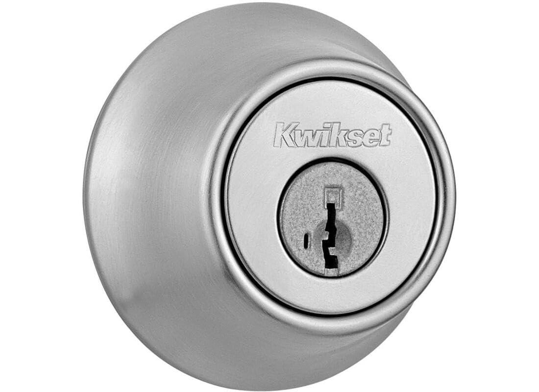 Kwikset Kwikset SmartKey Security Satin Chrome Metal Double Cylinder Deadbolt