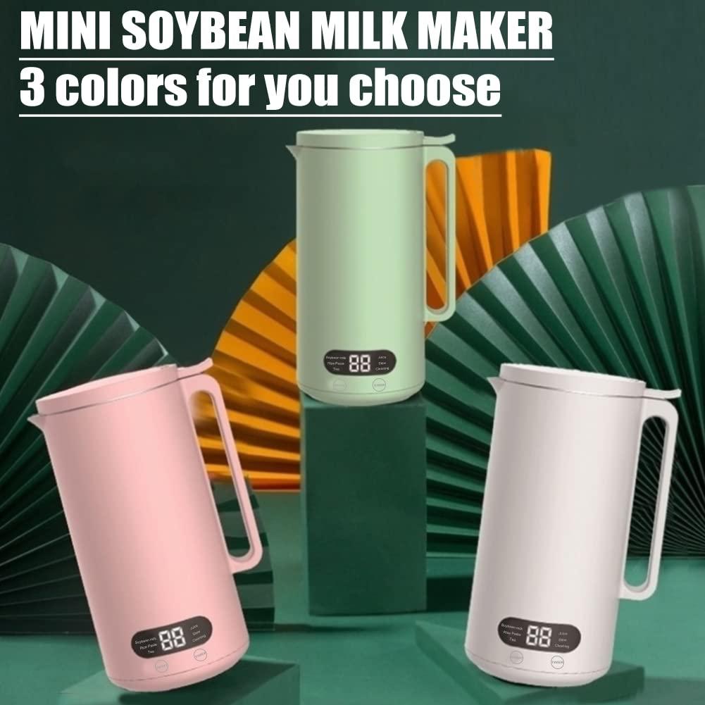 Micrael Home Mini Soy Milk Maker Machine, 6 in 1 Automatic Nut Milk Maker, Electric Juice Blender Free Filtering, Self-Cleaning Personal Soybean Milk Machine Household with 12H Preset for Kitchen