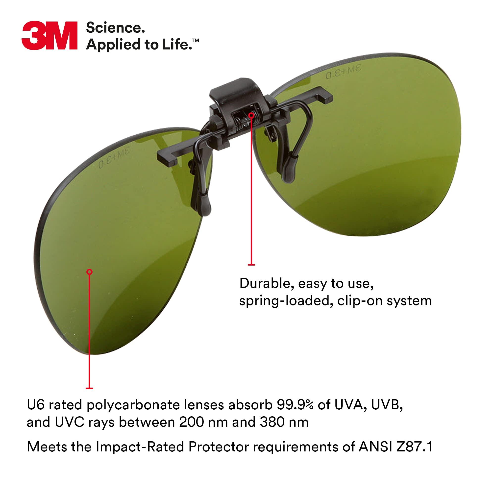 3M 3M Safety Glasses, Infrared Welding Flip-Up Infrared Shade 3 Lens, ANSI Z87, Fits Over Most Metal Protective Eyewear