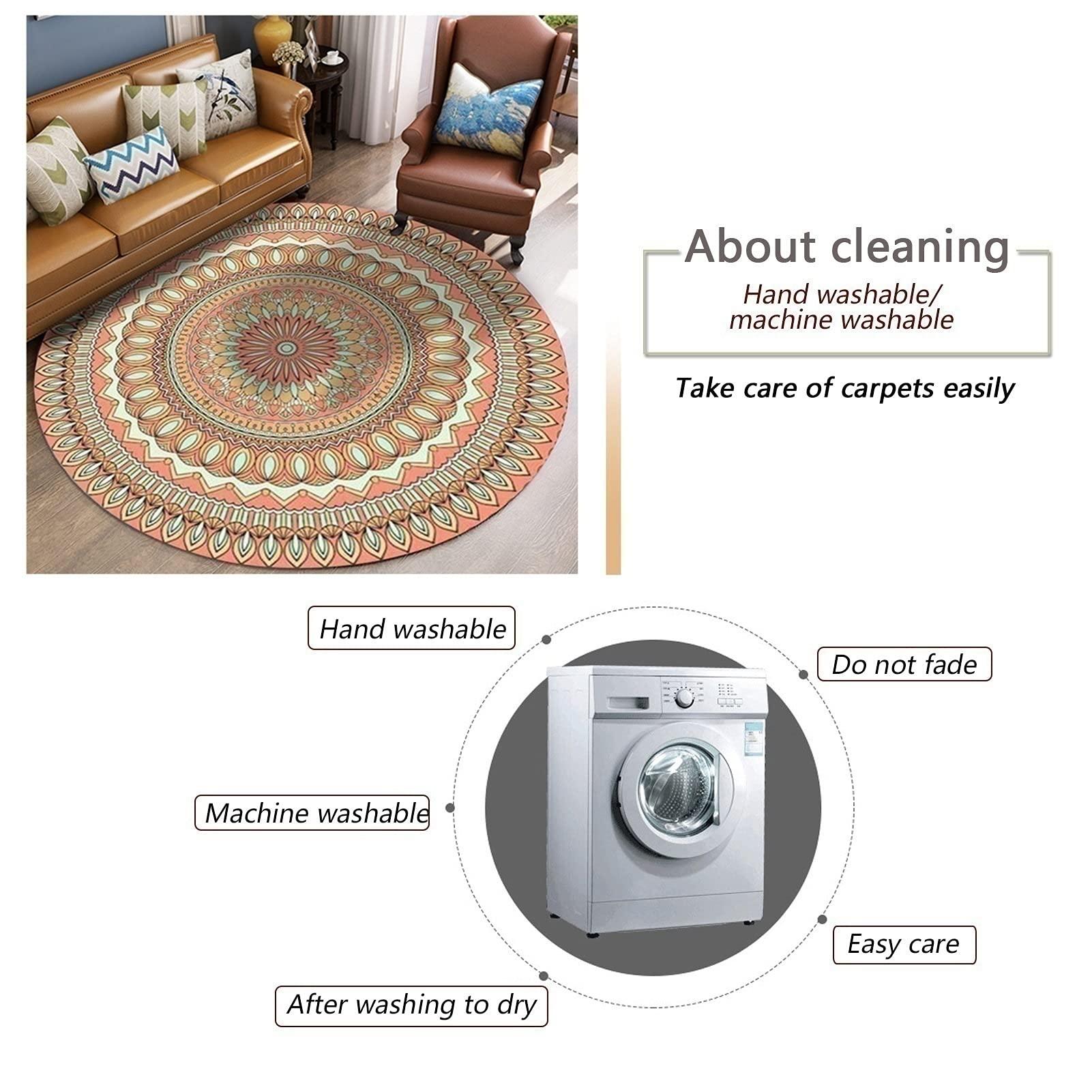 DRSFF DRSFF Modern Grey Round Rugs 2.6 ft 3.3 ft 3.9 ft 4.6 ft 5.2 ft 6.5 ft Circular Hanging Basket Mat Computer Chair Carpet for Living Room Bedroom (Size : Diameter 4.6ft)