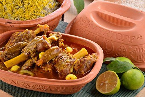 Römertopf Rmertopf 10905 Clay Roaster | Non-Stick Dutch Oven | Healthy Clay Pot Cooking | Clay Baker | Versatile Cooking Vessel - 1.6 Quarts (1.5 Liters) for up to 2 people