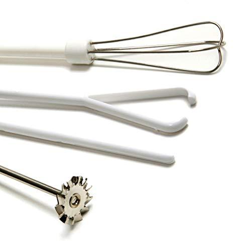 Electric Drink Mixers 5pc Deluxe Cordless Mini Mixer - Mix Whip Stir Blend Beat Drink Frother