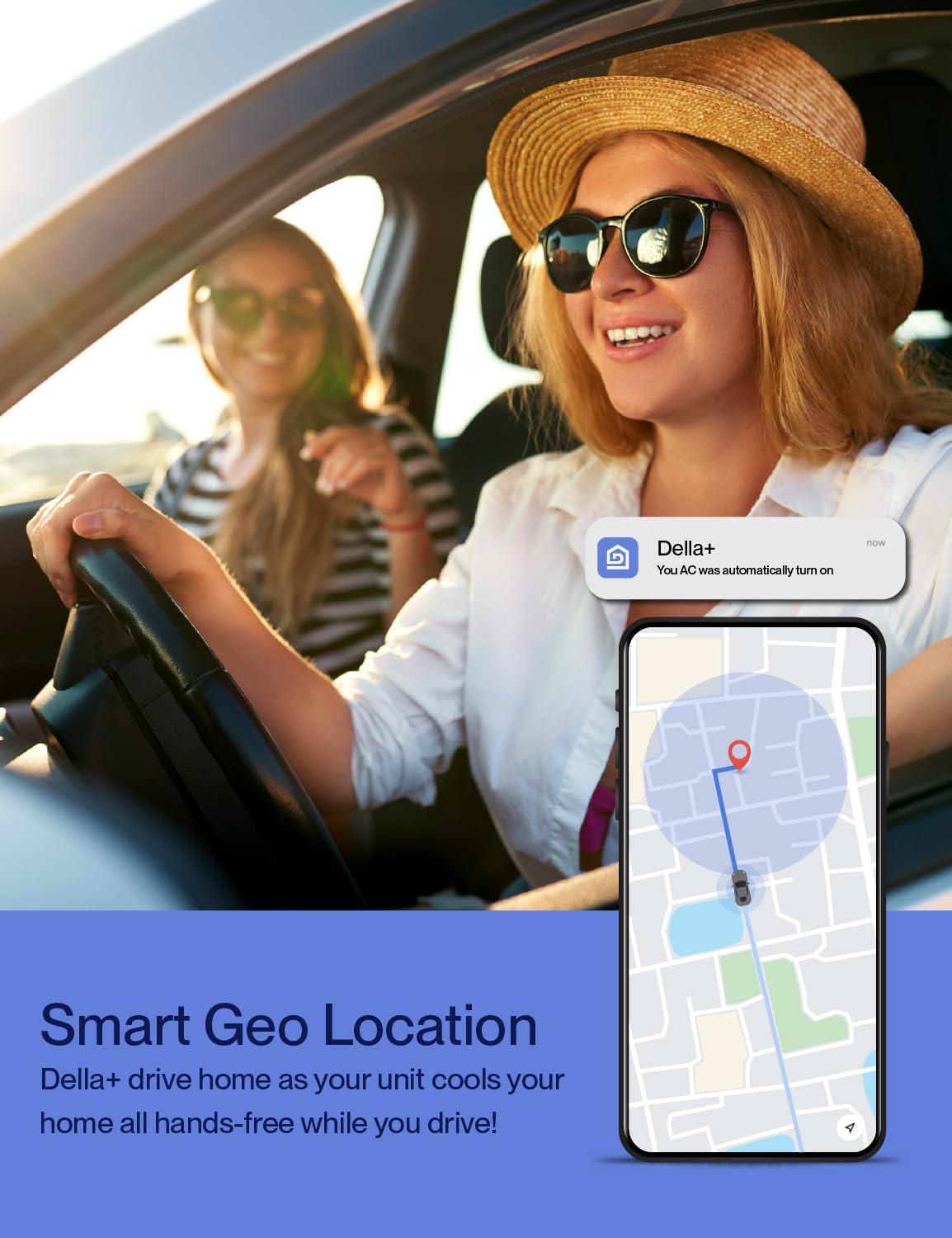 Della DELLA 10000 BTU Smart Inverter Window Air Conditioner Ultra Quiet AC Unit Cools up to 440 Sq.Ft, Works with Alexa, GEO Location, Energy Star Certified, Remote/Wi-Fi Enabled Control, Easy Install Kit