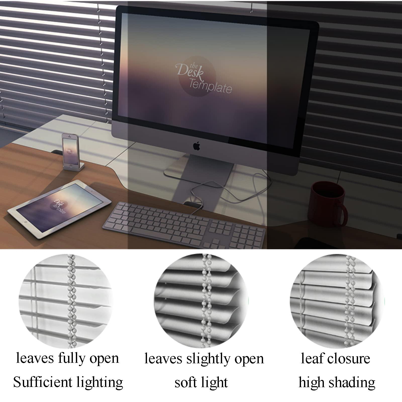 ZXCASDF Aluminium Metal Venetian Blinds,Aluminum Mini Blinds Horizontal Window Blinds,Waterproof Anti-UV,for Kitchen,Office,Bathroom,Bedroom,Living Room,Easy Fit,Customizable,W70xH220cm/28x86.6in