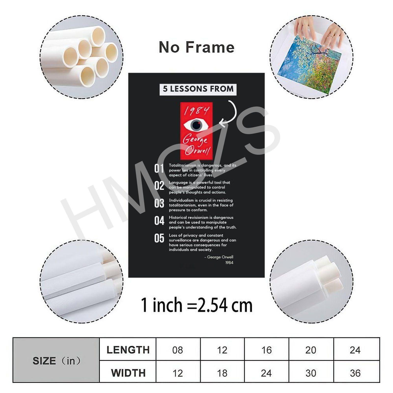 Generic Generic George Orwell 1984 Quotes Art Poster (5) Canvas Painting Wall Art Poster for Bedroom Living Room Decor 16x24inch(40x60cm) Unframe-style