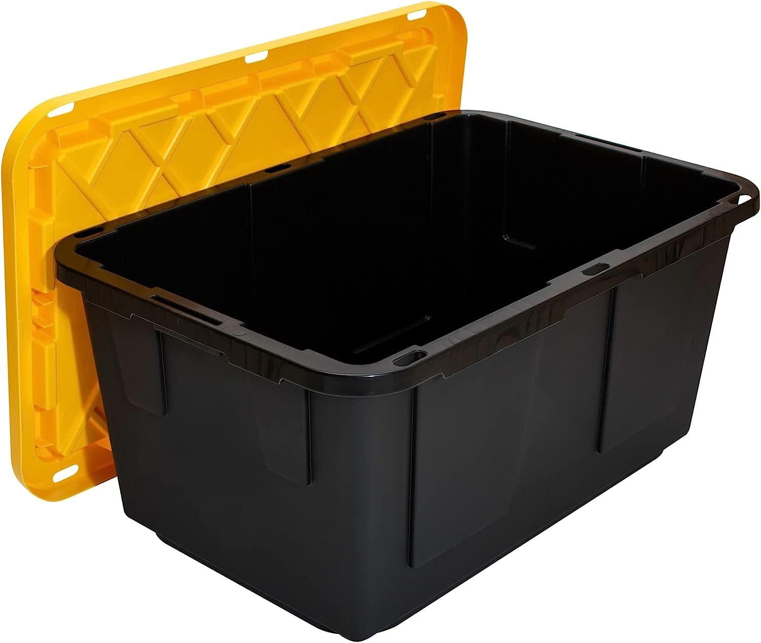 Commander Tough Box 27-Gallon Storage Tote w/Lid- 31inLx21inWx14.55inH Model# 27GBLKYW