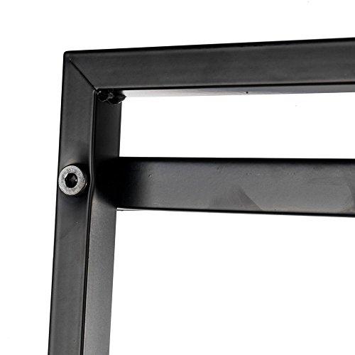 seelee 4-Tier Open Ladder Bookshelf, Multifunctional Leaning Plant Flower Stand Rack Bookcase Storage Display Shelves for Home Office Bathroom Balcony (Black)