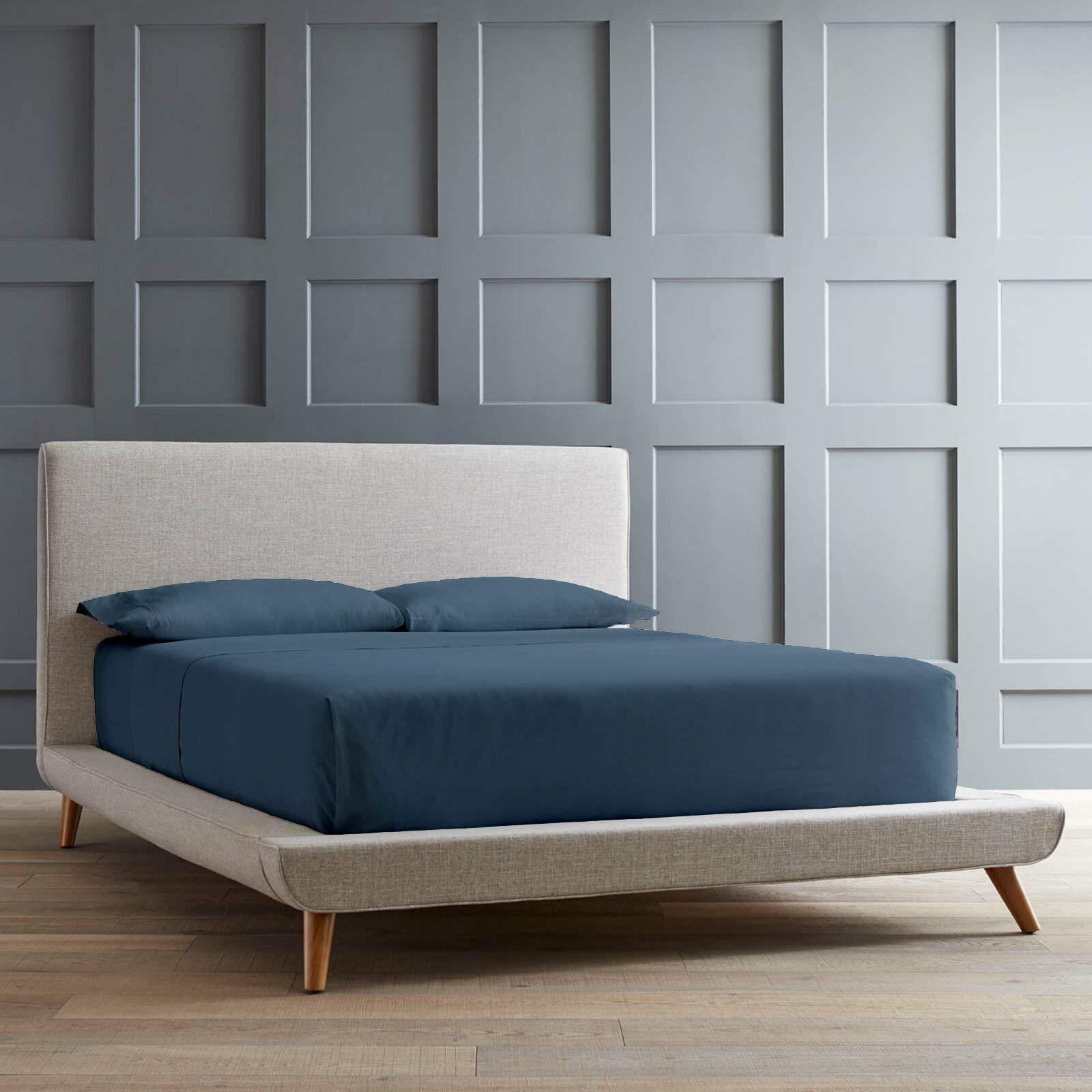 Femini Fashion California King - 72\" x 84\" Size 100% Egyptian Cotton Bed Sheets Luxury 800 Thread Count Sheet Set Sateen Weave for Soft Long Staple Cotton 40 Inch Deep Pocket - CalKing, Mediterranean Blue