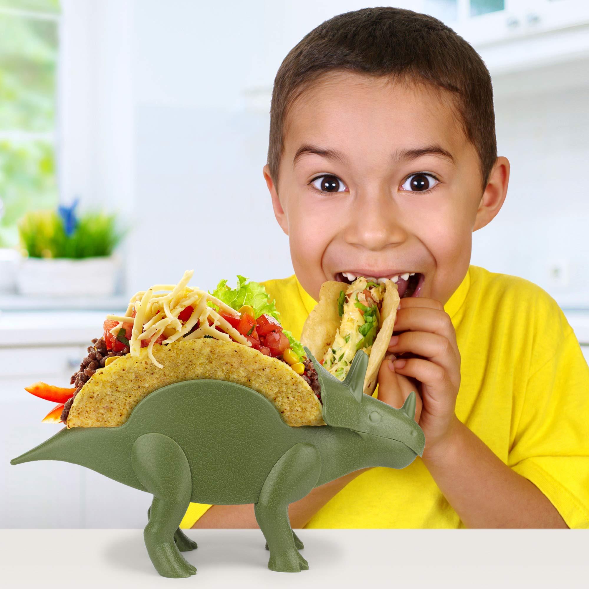 Funwares Funwares Original Tricerataco - The Ultimate Dinosaur Taco Holder, Fun and Practical White Elephant Gift, Hold 2 Tacos