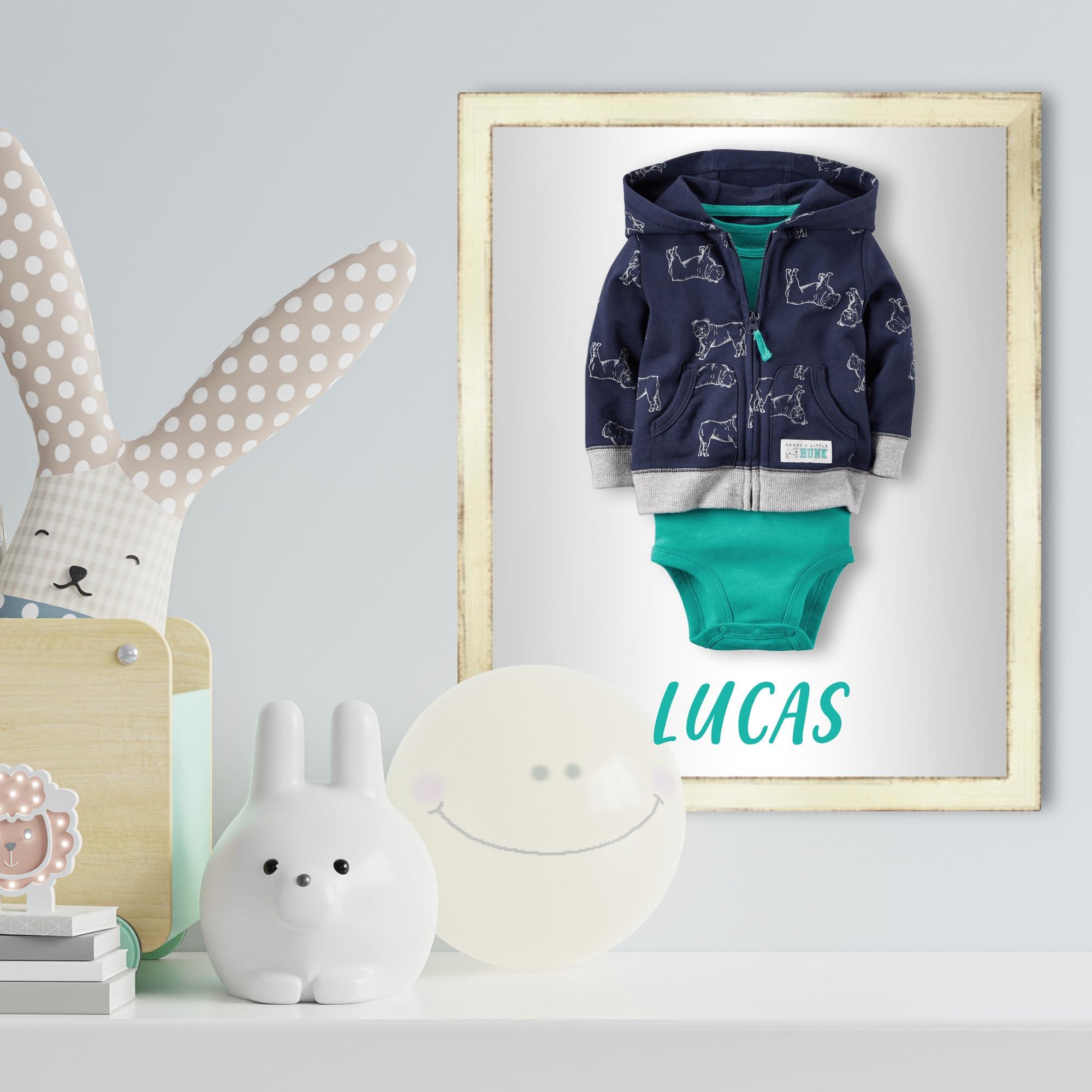 CustomPictureFrames.com 8x8 Shadow Box Frame White | 1.125 Inches Deep Real Wood Distressed Shadowbox Display Frame | UV Resistant Acrylic Front, Acid Free Backing, and Hanging Hardware | Luce Picture Frame Style