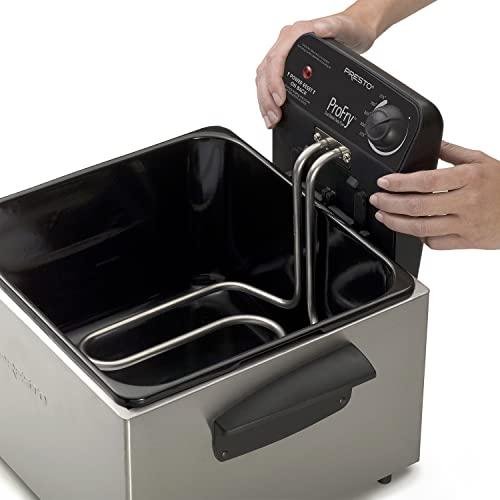 Presto Presto 05466 Stainless Steel Dual Basket Pro Fry Immersion Element Deep Fryer