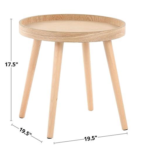 LumiSource Pebble Side Table Set os 2, Accent Table, Round Side Table, Small Side Table for Small Spaces, Couch Side Table, Living Room End Tables, Mid Century Modern Side Table