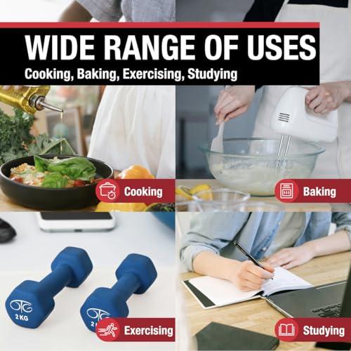 CDN CDN Direct Entry 2- Alarm Digital Kitchen Timer | Counts Up & Down, 10 Hours by Hours, Minutes & Seconds, Big Digit, Loud & Long Audio/Vibrate Alarm, Stand, Hang, Magnet Mounting - TM30