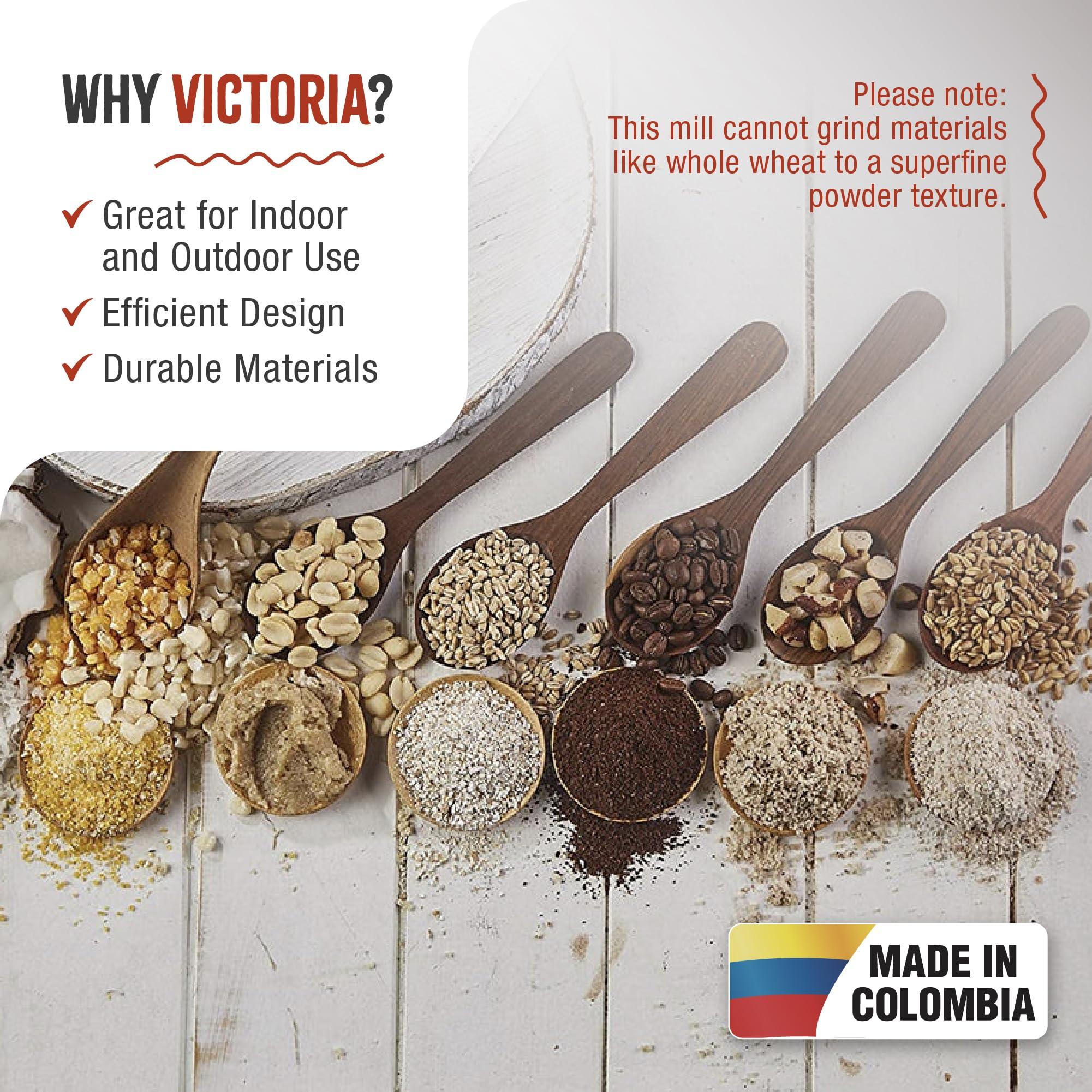 Victoria Victoria Manual High-Hopper Grain Grinder, Made in Colombia, Silver