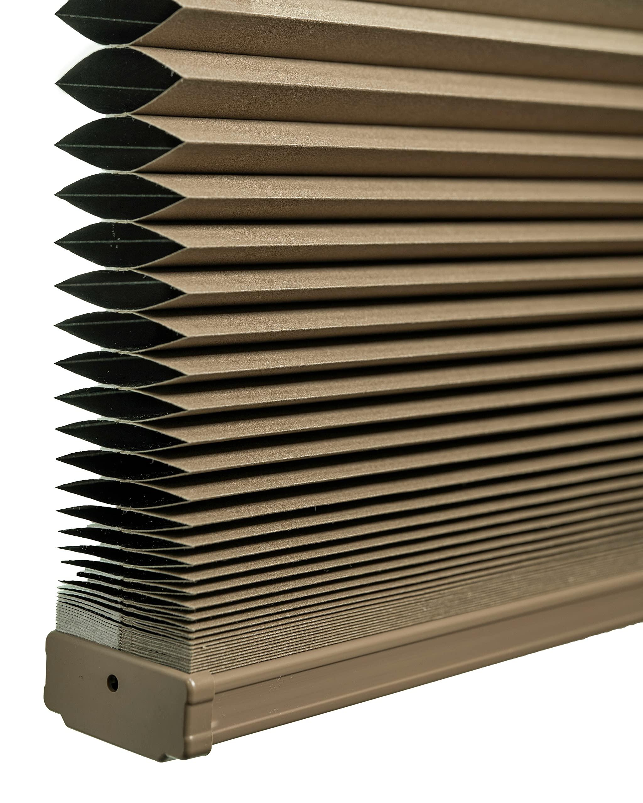 CHICOLOGY CHICOLOGY Cellular Shades, Top Down Bottom Up Shades, Blinds for Windows, Window Shades for Home, Door Blinds, Window Coverings, Cellular Blinds,Barnwood - Blackout, 23.5" W x 48" H