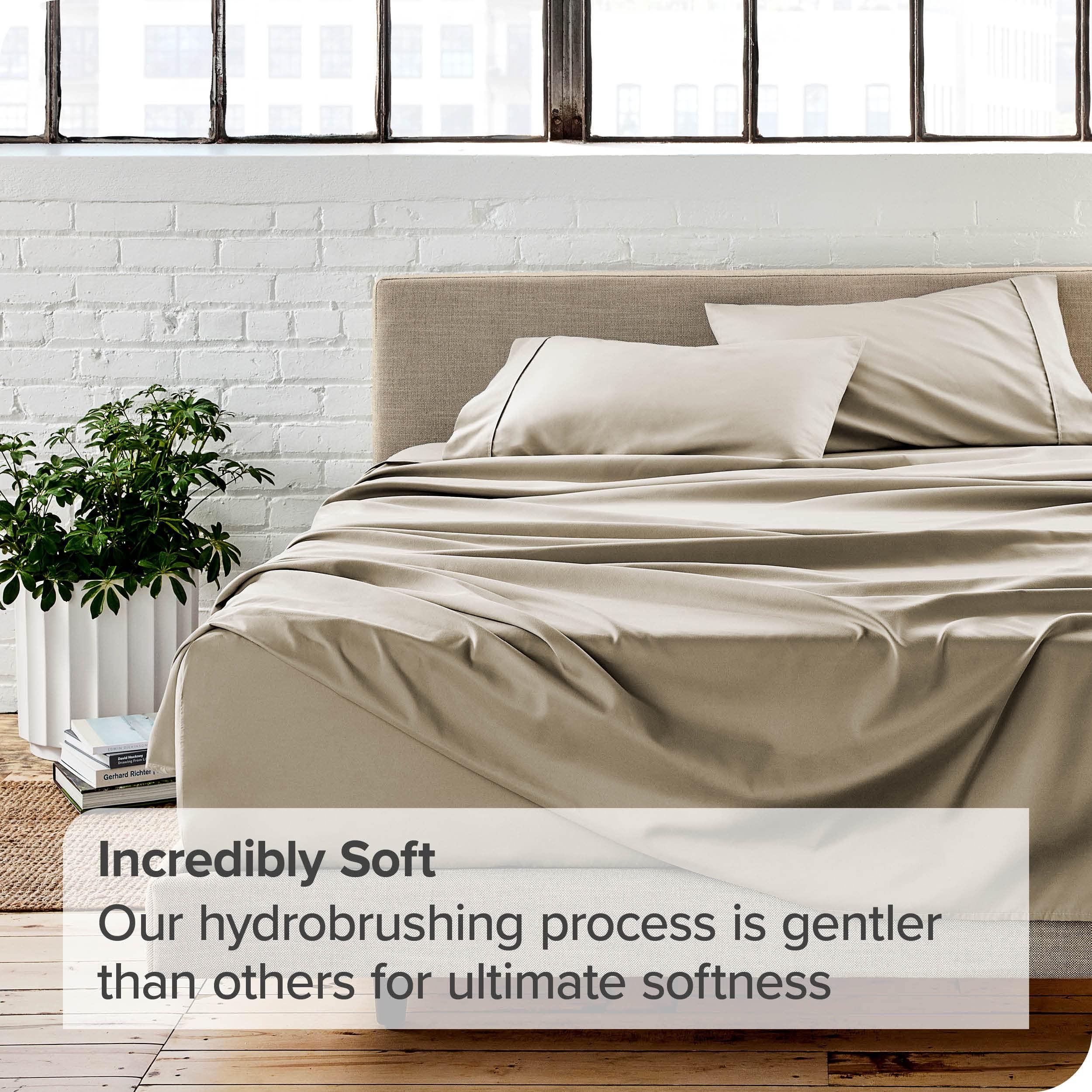 Safhome Full Size 4 Piece Sheet Set - Sand - 1000 Thread Count Breathable Cooling Sheets - 8 Inches Deep Pocket Hotel Luxury Bed Sheets Easy Fit Soft & Wrinkle Free Sheets