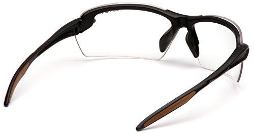 Carhartt Pyramex Safety Products CHB310D Carhartt Spokane Safety Glasses, Clear Lens with Black Frame, Clear