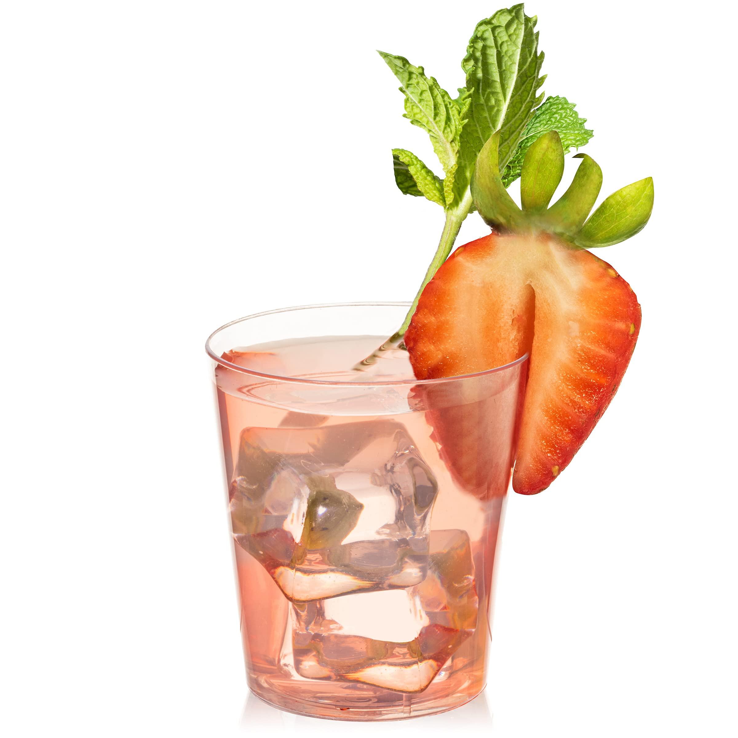 LSR LORESO LSR LORESO Mini Plastic Shot Cups 480 pcs 2 Oz - Round Clear Hard Plastic Shooter Dessert Cup for Serving Drink, Dessert, Sampling & Tasting Reusable 480CT