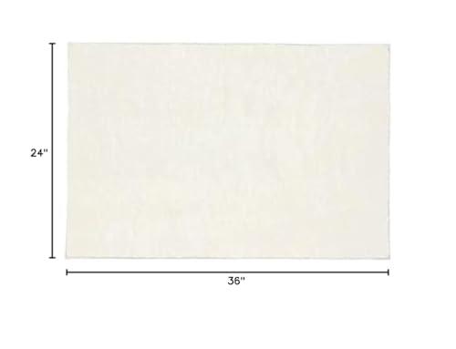 RUGGABLE Ruggable Washable Plush 2x3 Area Rug, Polar White, Premium Rugs for Living Room, Bedroom, Kitchen, Office, Classroom with Gripper Non Slip Pad