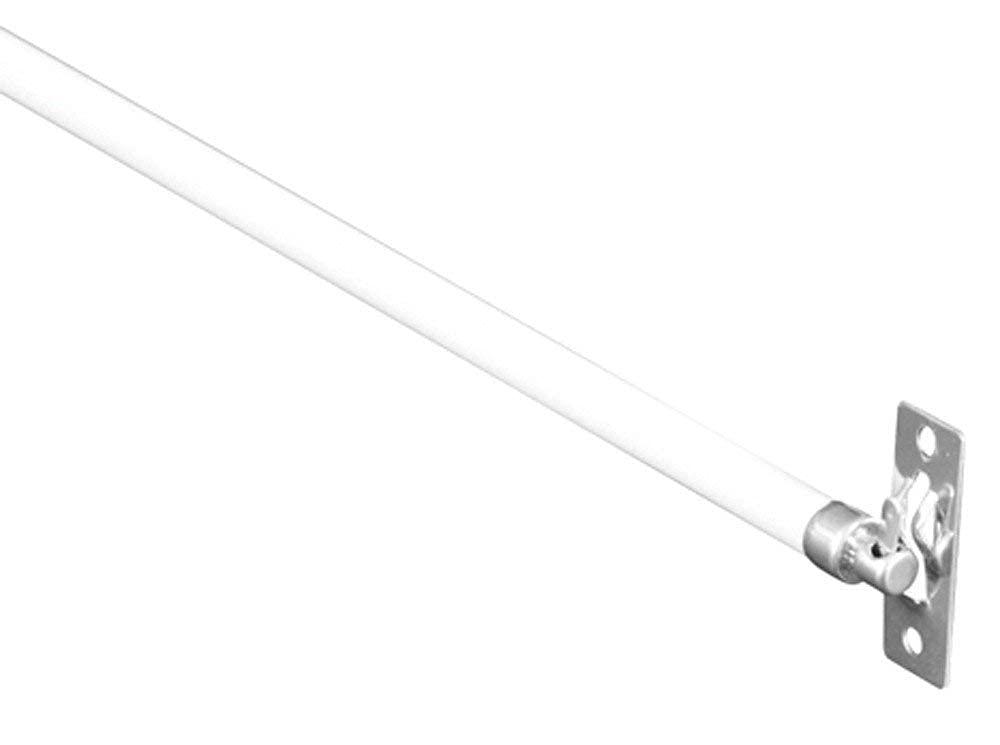 Spring Window Fashions Graber 5/16-Inch Swivel End Sash Curtain Rods - 2 Rods - 21 - 38 Inch Adjustable Width, White with Nickel Ends SWF, Pack of four