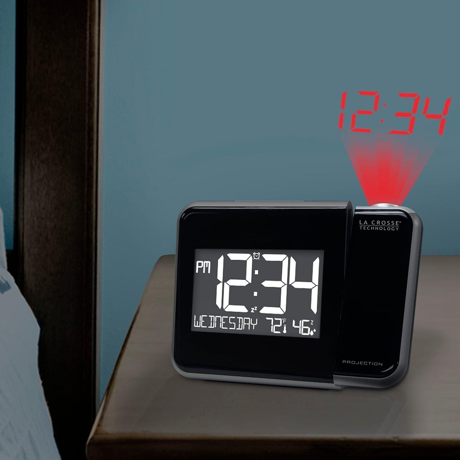 La Crosse Technology La Crosse Technology Projection Alarm Clock with Indoor Temperature and Humidity (616-1412)