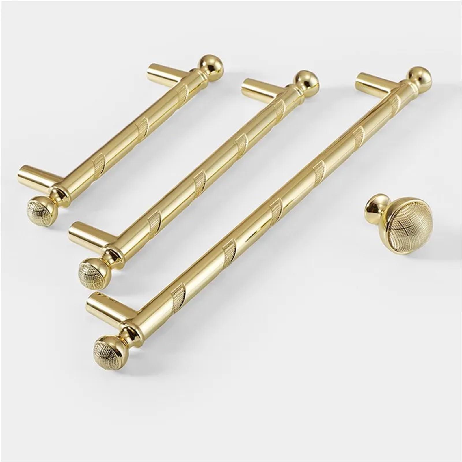 GGKLVWMA GGKLVWMA Modern Light Luxury Black Gold Kitchen Cabinet Handles Zinc Alloy Wardrobe Dresser Drawer Knobs Furniture Door Hardware 1Pcs (Color : Bright Gold Kmob)