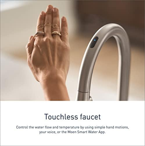 Moen Moen 7565EC Align Motionsense Two-Sensor Touchless One-Handle High Arc Modern Pulldown Kitchen Faucet with Reflex, Chrome