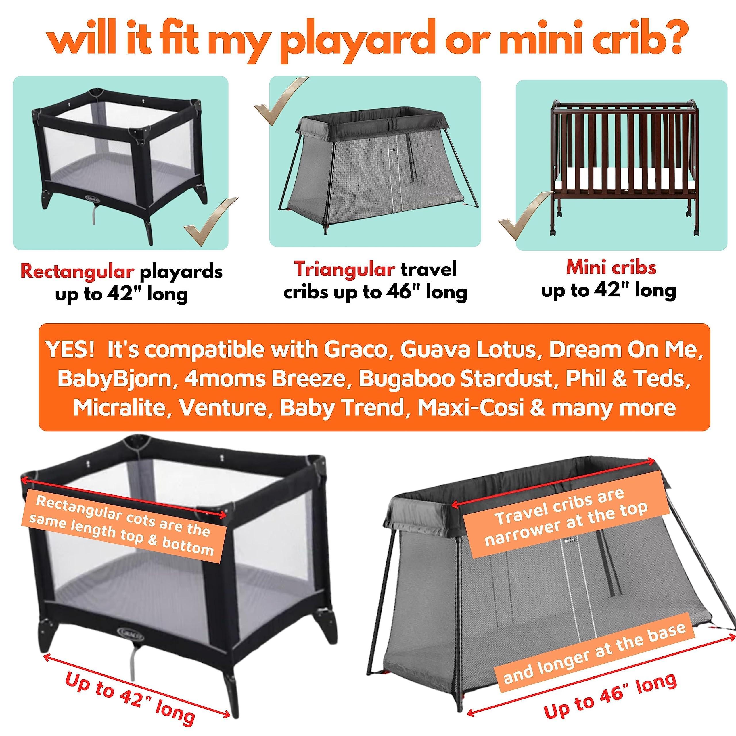 SnoozeShade SnoozeShade Pack n Play & Travel Crib Blackout Cover | Blackout Crib Cover & Pack and Play Black Out Cover | Mom-Invented Safety Tested with Optimal Airflow