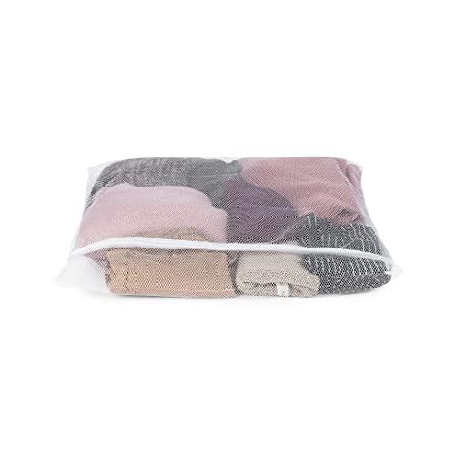 Compactor Compactor Large Zipped Laundry Bags for Washing Machines, 60 x 60cm, White