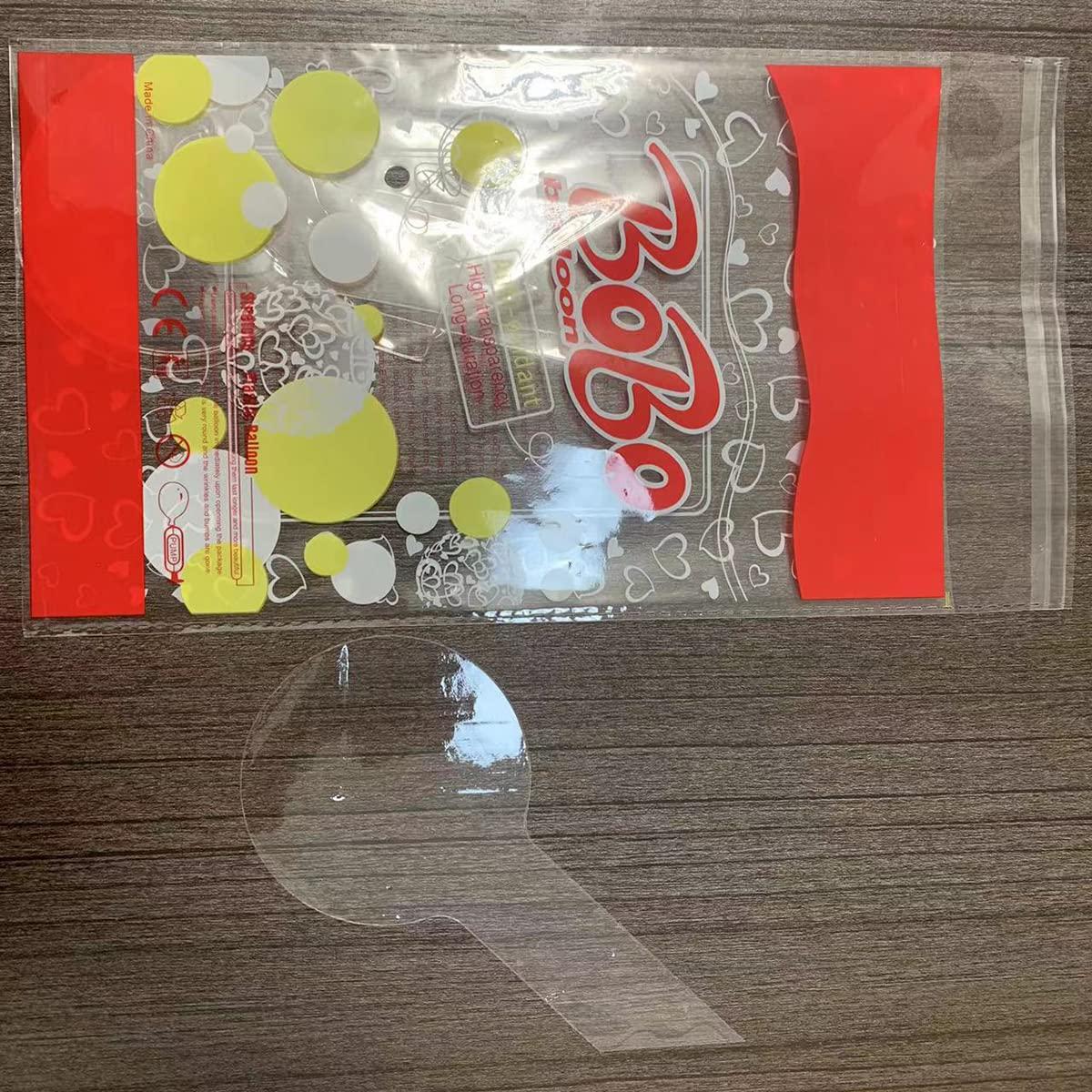 RUIFAR 8 Inch Clear Bubble Balloons, Mini Bobo Balloon Transparent Round Balloon for Christmas Wedding Birthday Party Decorations Supplies (100pcs)