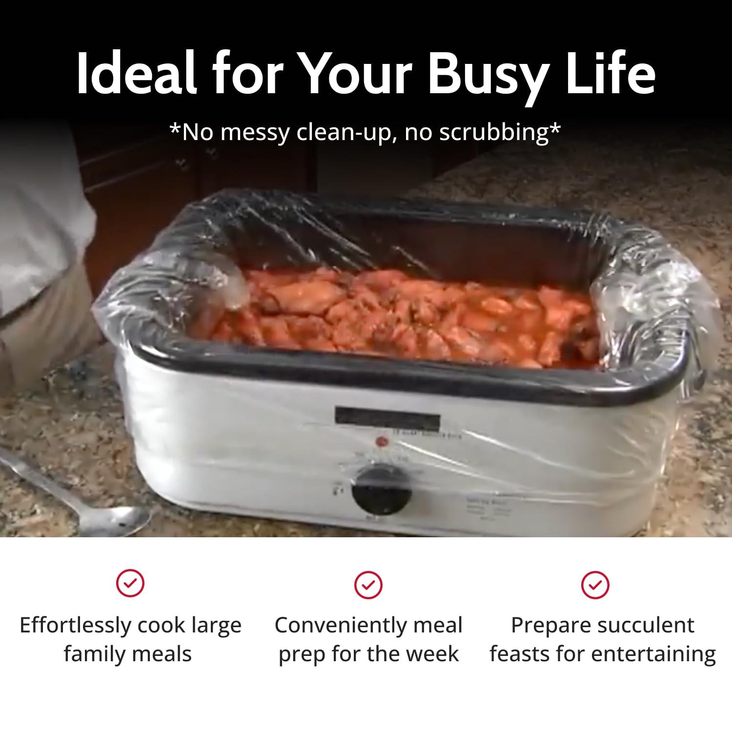 PanSaver PanSaver Cooking Liners - Disposable Electric Roasting Pan Liners for Instant Cleanup with No Scrubbing - Foil, 2 Count